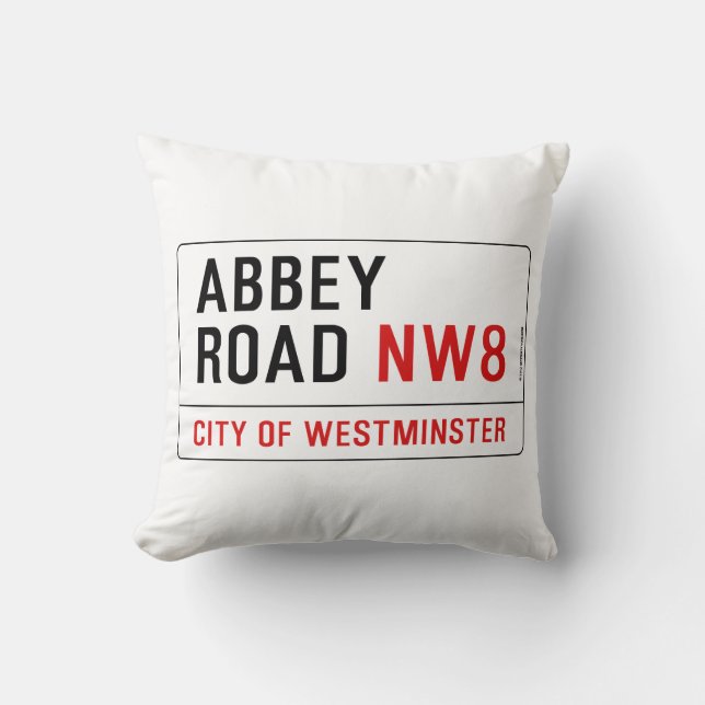 Abbey Road Throw Pillow (Front)