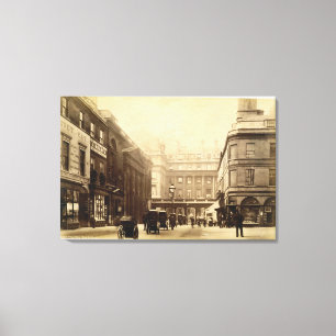 Abbey Square and Pump Rooms, Bath, c.1880 (b/w pho Canvas Print