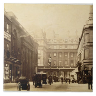 Abbey Square and Pump Rooms, Bath, c.1880 (b/w pho Tile
