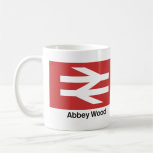 Abbey Wood Rail Station Mug, Train Lover Gift Coffee Mug