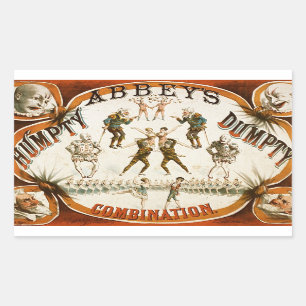 Abbey's Humpty Dumpty Combination Circus Poster Sticker