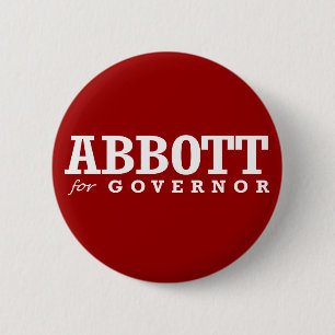 ABBOTT FOR GOVERNOR 2014 2 INCH ROUND BUTTON