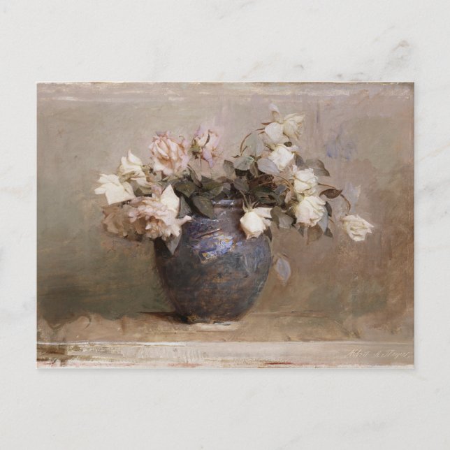 Abbott Handerson Thayer Roses Still Life Flowers Postcard (Front)