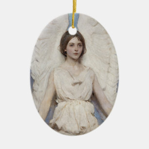 Abbott Thayer Angel Vintage Victorian Fine Art Ceramic Ornament