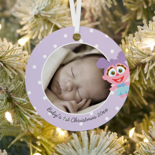 Abby Cadabby Baby's First Christmas: Add Your Name Metal Ornament (Insitu)