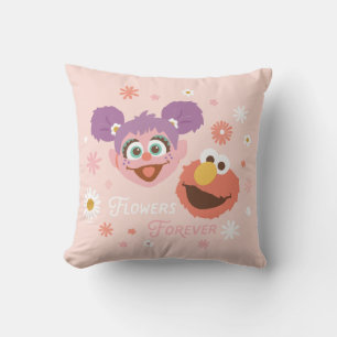 Abby Cadabby & Elmo   Flowers Forever Throw Pillow