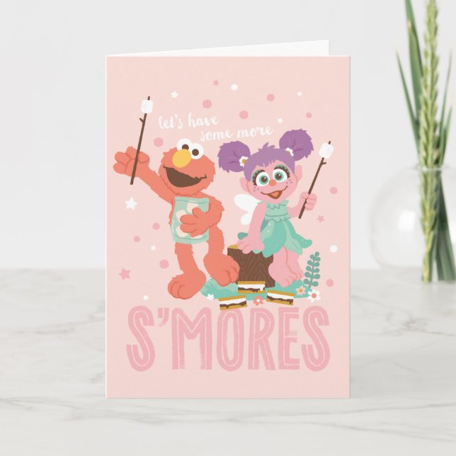 Abby Cadabby & Elmo | Let's Have Some More Smores Card (Front)