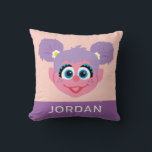 Abby Cadabby | Flower Face | Add Your Name Throw Pillow<br><div class="desc">Check out this cute design featuring Abby Cadabby with her cute daisy pony tails.</div>
