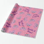 Abby Cadabby Fur Face Pattern Wrapping Paper<br><div class="desc">Check out this cute Sesame Street pattern featuring Abby Cadabby's smiling face over a pink fur scribble pattern!  © 2021 Sesame Workshop. www.sesamestreet.org</div>