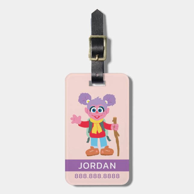 Abby Cadabby Hiking | Add Your Info Luggage Tag (Front Vertical)