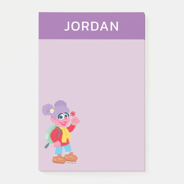Abby Cadabby Hiking | Add Your Name Post-it Notes (Front)