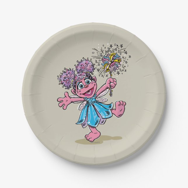 Abby Cadabby Retro Art Paper Plate (Front)