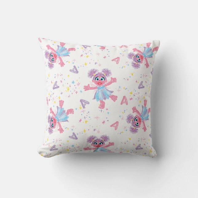 Abby Cadabby Sparkle Pattern Throw Pillow (Front)