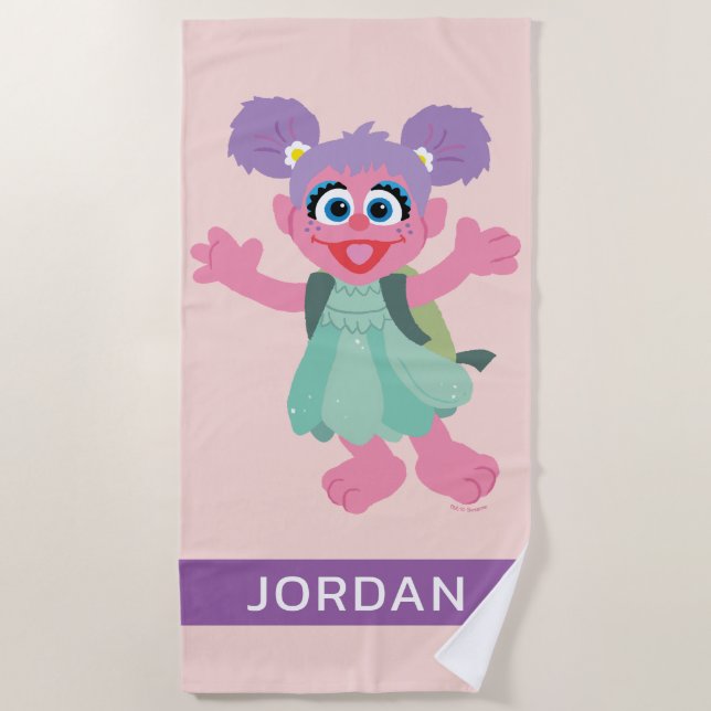 Abby Cadabby Woodland | Add Your Name Beach Towel (Front)