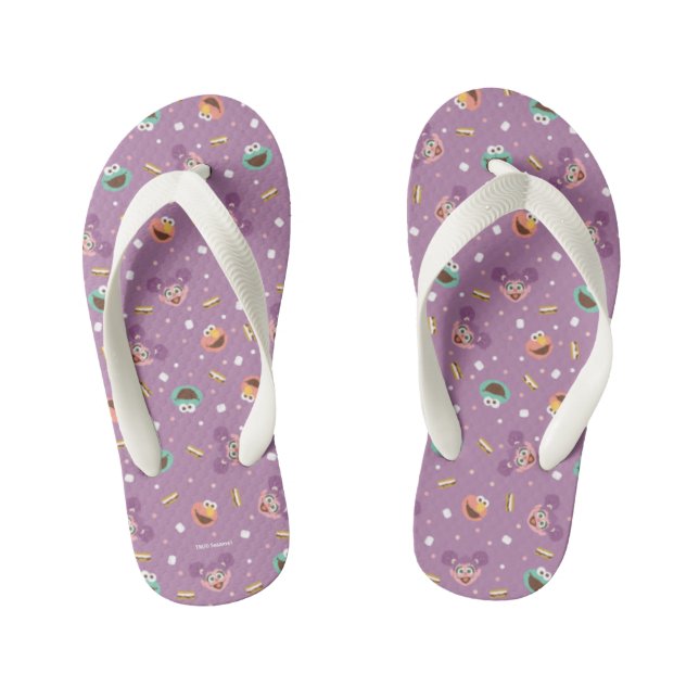 Abby Cadabby | Woodland Friends Pattern Kid's Flip Flops (Footbed)