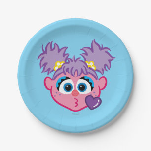 Abby Face Throwing a Kiss Paper Plate