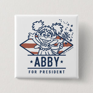 Abby For President 2 Inch Square Button