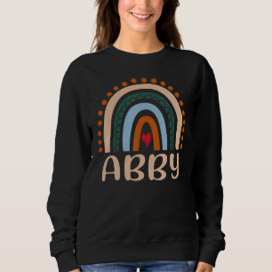 Abby Name Personalized Funny Women Rainbow Abby Sweatshirt