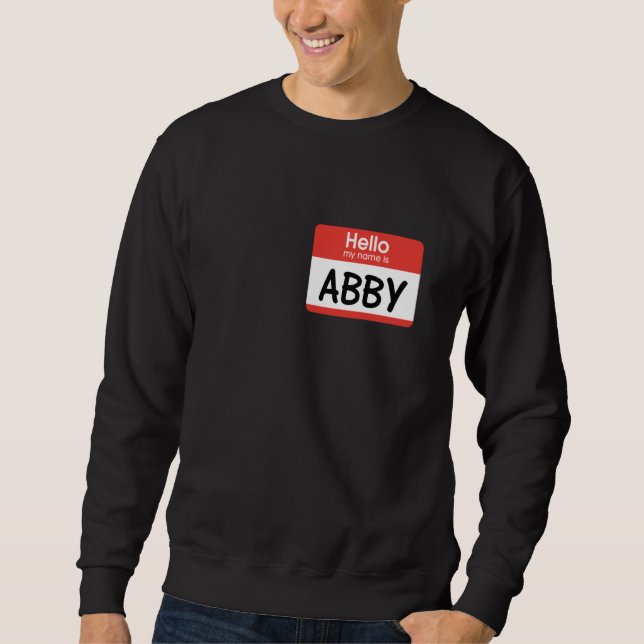 Abby Name Tag Sweatshirt (Front)