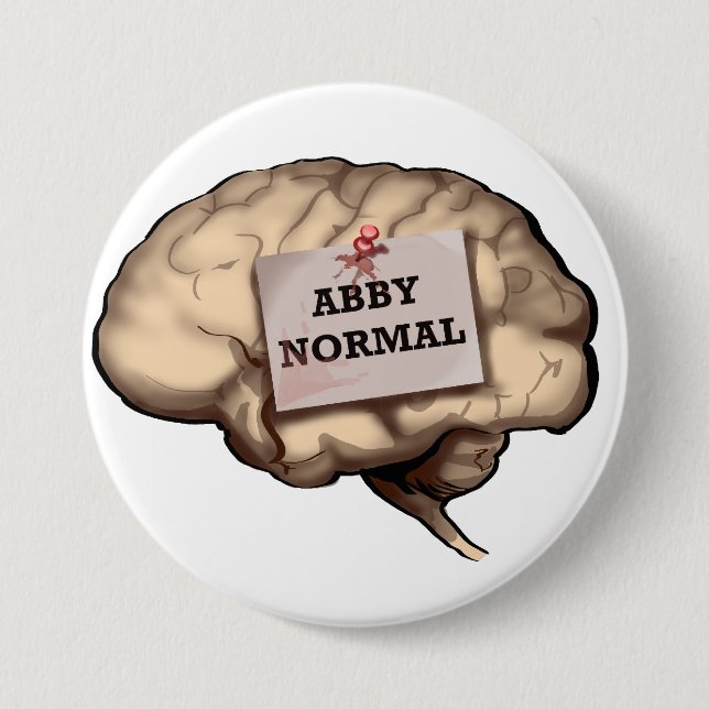 Abby Normal Brain 3 Inch Round Button (Front)