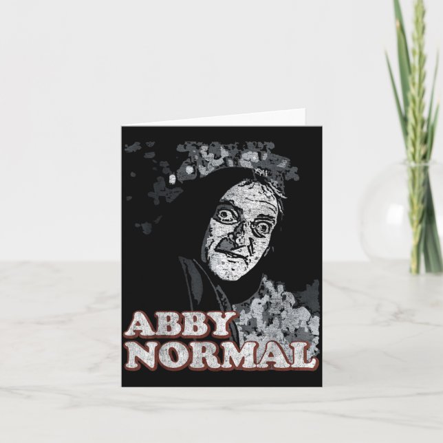 Abby Normal Brain Funny Halloween Card (Front)