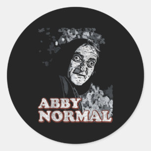 Abby Normal Brain Funny Halloween Classic Round Sticker