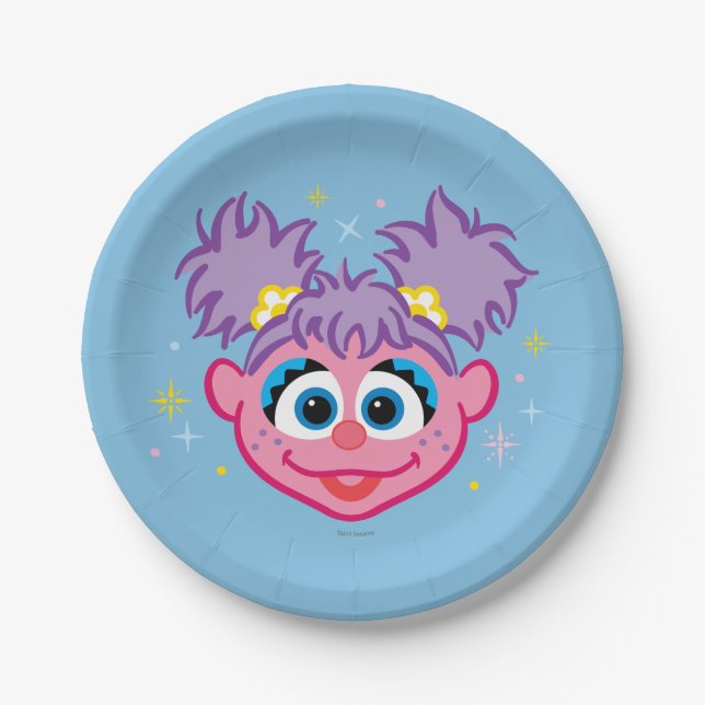 Abby Smiling Face Paper Plate (Front)