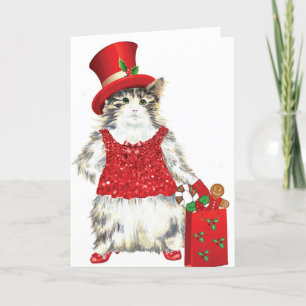 Abby, the sweet Christmas Kitty Greeting Card