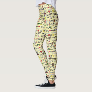 ABC 123 Alphabet Number Preschool Teacher Leggings