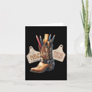 Abc 123 Western Teacher Life Cowboy Cowgirl Teachi Card