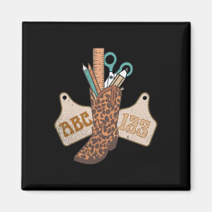Abc 123 Western Teacher Life Cowboy Cowgirl Teachi Magnet