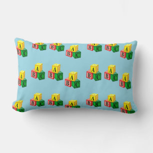 abc alphabet blocks lumbar pillow