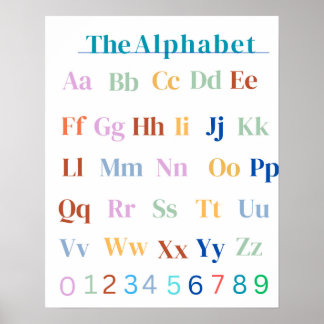 ABC alphabet homeschool tableau de la classe d'acc