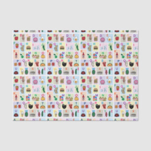 ABC Alphabet learning letters happy foods learn Tissue Paper