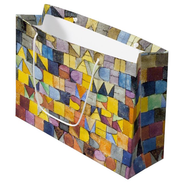 ABC (Alphabet), Paul Klee Large Gift Bag (Front Angled)