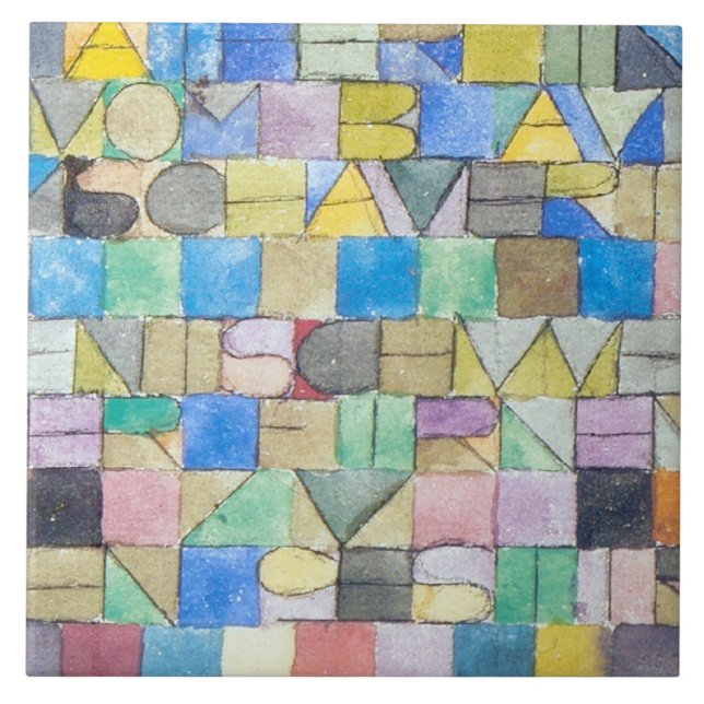 ABC (Alphabet), Paul Klee Tile (Front)