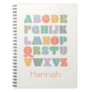 ABC Alphabet Personalized Name Notebook