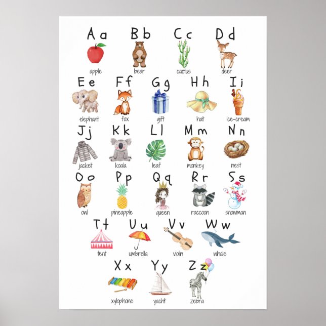 ABC Alphabet Poster Kids (Front)