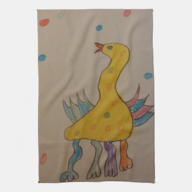 #ABC Art by Children, Easter Duck Kitchen Towel (Vertical)