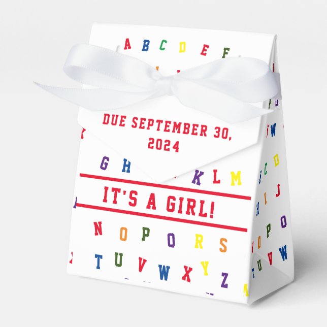 ABC Baby Shower  Favor Box (Front Side)