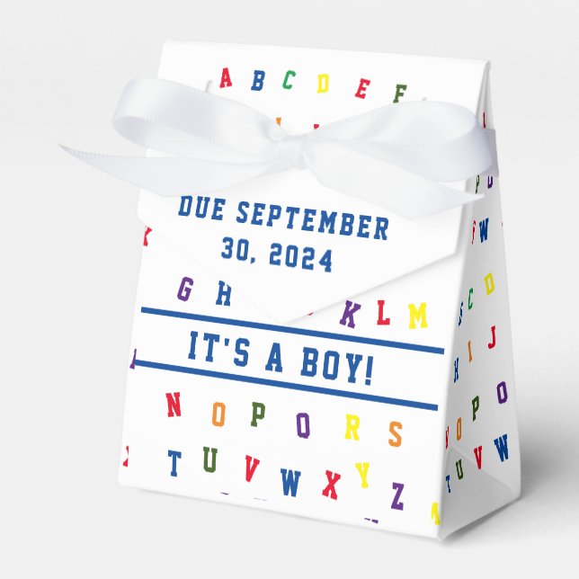 ABC Baby Shower  Favor Box (Front Side)