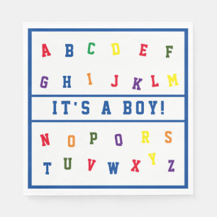 ABC Baby Shower Paper Napkin