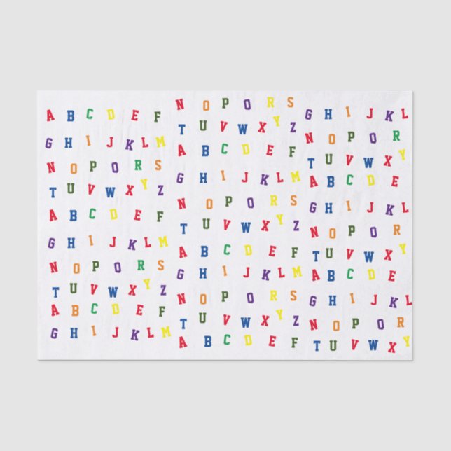 ABC Baby Shower Tissue Paper (Front)