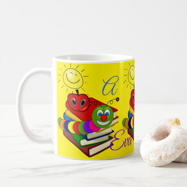 Abc Bookworm, Livres, Pomme Mug Jaune (Avec donut)