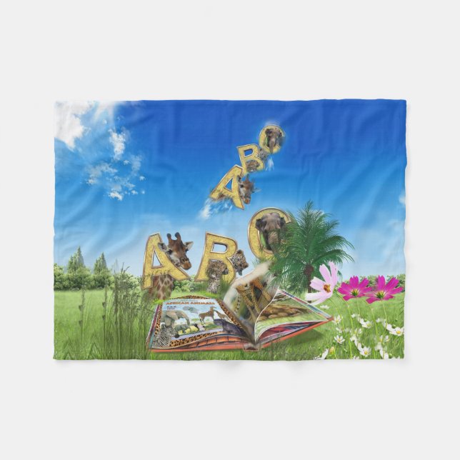 ABC Capital Alphabet themes. Fleece Blanket (Front (Horizontal))