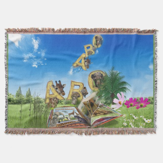 ABC Capital Alphabet themes. Throw Blanket (Front)