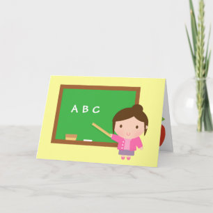 ABC Chalkboard, Thank You, Teacher Appreciation You Card