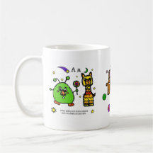 abc characters - "the alphabet book" mug