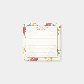 ABC Colourful "A Note From" Personalized Teacher