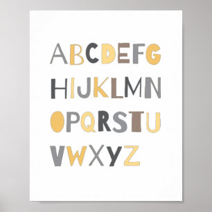 ABC Colourful Alphabet Nursery Art Decor   Boy